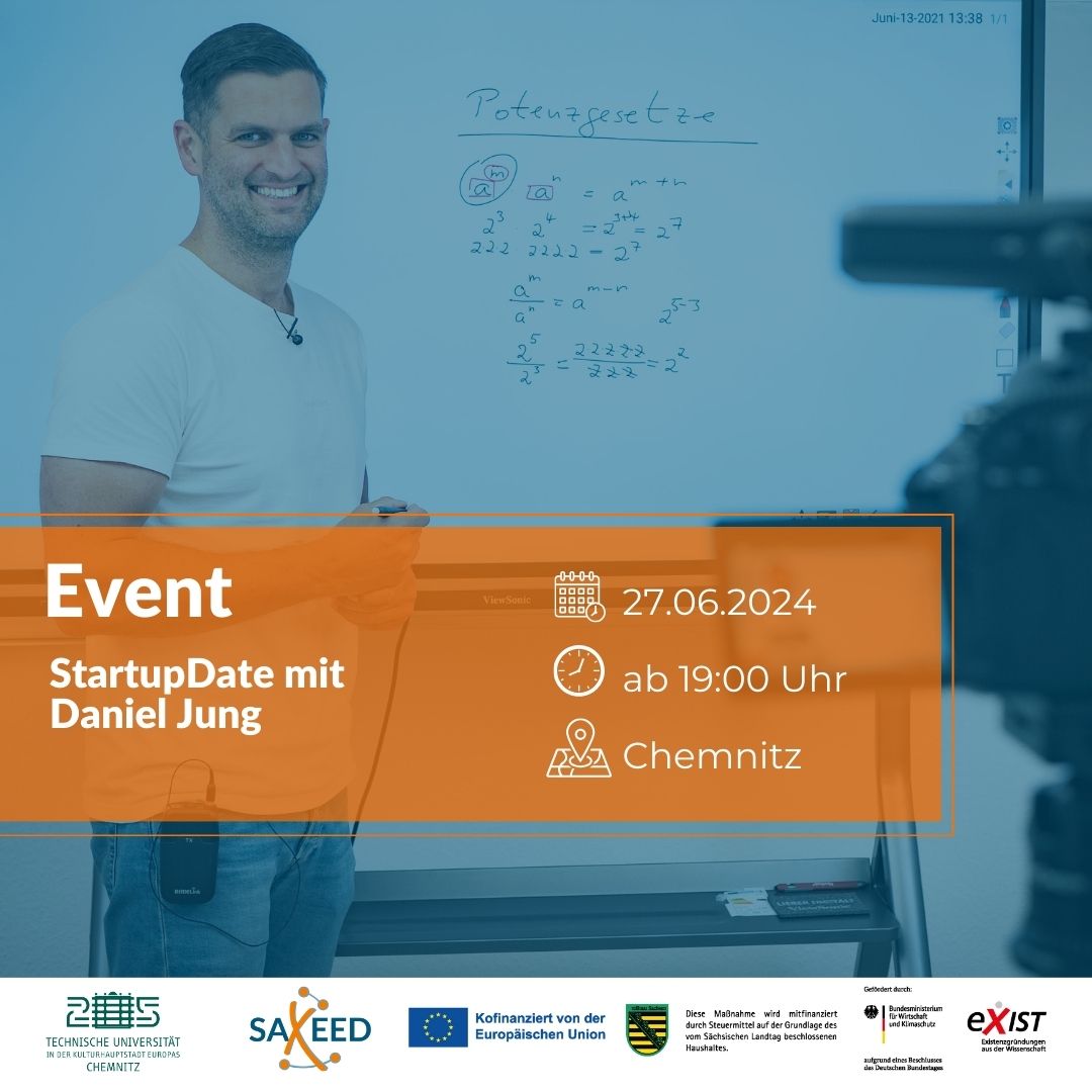 Startup Date mit Daniel Jung - Chemnitz (Online Event)